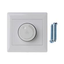 White Speed Control Switch 1PC 220V 10A Adjustment Ceiling Fan Speed Control Switch Wall Button Dimmer Switch 86x86mm 2024 - buy cheap