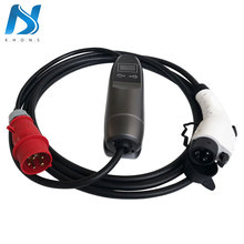 Khons SAE J1772 EVSE Electric Vehicle Car EV Charger With Red CEE Plug 16A Adjustable 16ft Cable EV Portable Charging Connector 2024 - buy cheap