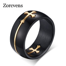 ZORCVENS Separable anillo para hombres mujer negro de acero inoxidable de Color chulas de hombre joyería de diseño 2024 - compra barato