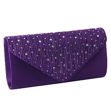 Tiny Glass Beads Clutches For Women Fashion Evening Bags Purple Chain Shoulder Bags Party Wedding Vintage Pearl Pochette Femme 2024 - buy cheap