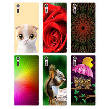 Soft TPU Silicone Case For Sony Xperia xz F8332 Back Cover Flower Plants Original Printed Cartoon Cute Cat Owl Phone Case 2024 - buy cheap