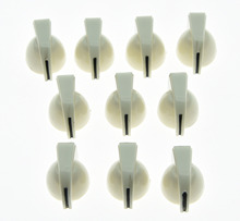 KAISH Pack of 10 White Guitar Miniature Chicken-Head Knobs AMP Knob Effect Pedal Knob 2024 - buy cheap