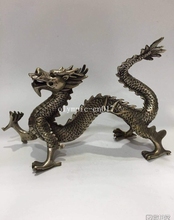 Fengshui-cobre tibetano Chapado en plata, decoración del hogar, bestia, animal, dragón, 9 pulgadas 2024 - compra barato