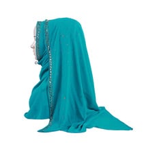H1274 новый большой размер пузырьковый шифоновый длинный шарф для мусульманки со стразами, Женская повязка на голову, быстрая доставка 2024 - купить недорого
