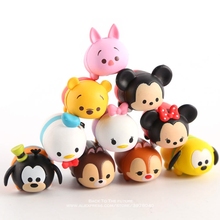 Disney-figuras de acción de Mickey Mouse y Minnie para niños, set de 10 unids/set de figuras de acción de 3cm de postura, colección de figuras de Anime, modelo de juguete para regalo 2024 - compra barato