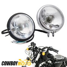 6" Motorcycle Round Front Light Headlight High Low Beam Halogen Lamp Bulb Headlamp For Honda Yamaha Harley Custom Cafe Racer 2024 - buy cheap