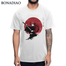 Camiseta Rurouni Kenshin de cuello redondo de algodón para hombre, saludable, informal 2024 - compra barato