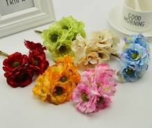 6 pcs Handmade Artificial Flower Rose 5cm DIY Decorative Bride Wedding Gift Home Decoration Scrapbook Artificial Bouquet 2024 - buy cheap