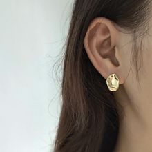 Silvology 925 Sterling Silver Irregular Earrings Gold Glossy Designer Fashionable Stud Earrings For Women 2019 Summer Jewelry 2024 - buy cheap