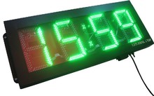 Наружные водонепроницаемые светодиодные часы большого размера, 8 дюймов, 4 знака, зеленый цвет, часы и минуты 2024 - купить недорого