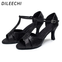DILEECHI women's Latin dancing shoes adult high heel shoes summer companionship with square dance Latin dance shoes 2024 - buy cheap
