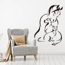 Art design home decoration PVC Horse Cat and dog wall sticker waterproof vinyl house decor animal decals for living room bedroom 2024 - buy cheap