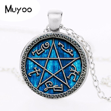 1pair Supernatural Devils Trap necklace jewelry glass Cabochon necklace HZ1 2024 - buy cheap