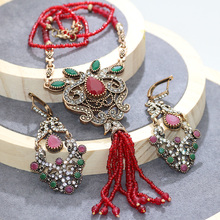 Sunspicems 2021 Morocco Wedding Jewelry Sets for Women Bead Necklace Dangle Earring Bohemia Ethnic Wedding Bijoux Bridal Gift 2024 - buy cheap