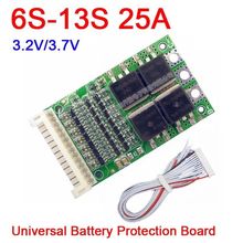 LiFePO4-batería de iones de litio de 24V, 36V, 48V, 7S, 8S, 10S, 12S, para herramienta eléctrica, ups, coche, 6S-13S, 25A, BMS 2024 - compra barato