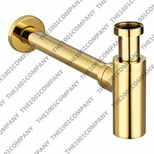 Factory Direct Euro Solid Brass Plumbing P-Trap Bathroom Sink Pipe Bottle Traps For Wash Basins & Waste Drainer Pop Up Drain 2024 - buy cheap