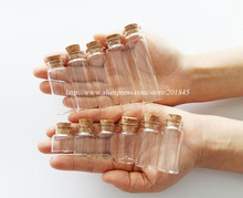 Botella de cristal transparente, frasco pequeño con tapón de corcho, 10 Uds./lote 2024 - compra barato
