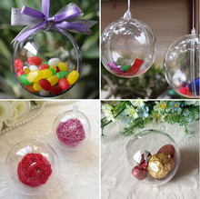 5pcs Transparent Hanging Ball 4-8cm Xmas Tree Bauble Clear Plastic Home Party Christmas Decorations Gift Craft 2024 - buy cheap