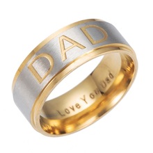 Мужское кольцо с гравировкой Gaxybb, кольцо из нержавеющей стали с надписью «I Love You Daddy», 3 цвета 2024 - купить недорого