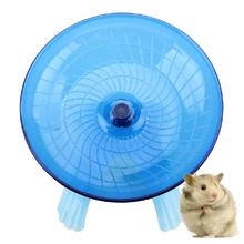 Hamster Ratón Corriendo Disco Platillo volante Rueda de Ejercicio Samll Animales Cobaya Jaula Accesorios Azul 18 cm 2024 - compra barato