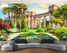 beibehang Custom 3D wallpaper Roman column garden landscape 3d background wall wallpapers for living room papel de parede 3d 2024 - buy cheap