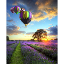 Painting By Numbers DIY Dropshipping 50x65 60x75cm Vertical purple balloon Scenery Canvas Wedding Decoration Art picture Gift 2024 - buy cheap