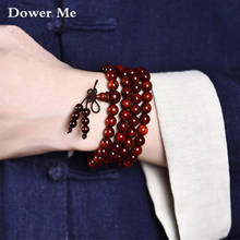 Dower Me 18 Styles rosewood Bead Bracelet 108 friendship bracelets natural wood beads religious couple Bracelet Unisex jewelry 2024 - buy cheap