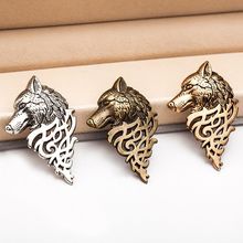 1Pcs Charm Vintage Wolf Brooch Badge for Men Punk Cool Wolve Badge Lapel Shirt Suit Collar  Pin Brooch Jewelry Gift Wholesale 2024 - buy cheap