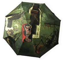 New Art Umbrella Oil Painting Umbrella Creative Personality Super Sunscreen Black Plastic Umbrella Picasso Green Still Life 2024 - buy cheap