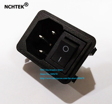 Nchtek 10a 250 v power socker switch iec 320 c14 3pin masculino entrada de tomadas de alimentação conector plug/frete grátis dhl/200 pçs 2024 - compre barato