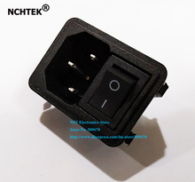 Nchtek 10a 250 v power socker switch iec 320 c14 3pin masculino entrada de tomadas de alimentação conector plug/frete grátis dhl/200 pçs