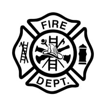 13.9CM*13.9CM Personalized fashion Fire Dept To Remind TCar Body Styling Stickers C5-0959 2024 - buy cheap