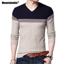 Mountainskin New Men's Sweater 2021 Autumn Winter Male Fashion Casual Slim V-neck Wool Pullover Shirt Brand Clothing SA717 2024 - buy cheap