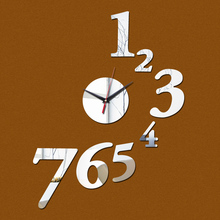 New hot sale oferta especial real relógio Espelho Acrílico relógios relógio Sala relógio de Quartzo Agulha de Acrílico Geométrica 2024 - compre barato