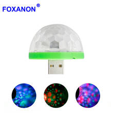 Foxanon Mini Stage Effect Lighting USB Port Disco DJ Light Crystal Magic Ball Portable Stage Lamp For Home Party Karaoke Decor 2024 - buy cheap