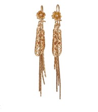 MxGxFam Elegant Drop Earrings For Women 18 Yellow Gold Color Retro Style Drop Shipping 2024 - buy cheap