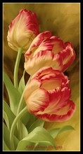 Needlework for embroidery DIY French DMC High Quality - Counted Cross Stitch Kits 14 ct Oil painting - Tulips 2024 - buy cheap