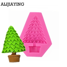 M0816 Christmas Tree Silicone mold fondant mold cake decorating tools chocolate gumpaste mold 2024 - buy cheap