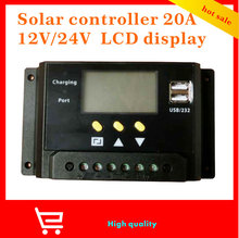 LCD Display 20A PWM Solar Panel Regulator Charge Controller 12V/24V 240W/480W with Dual USB For Camper / Caravan / Boat 2024 - buy cheap