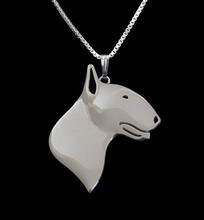 bull terrier necklace dog pet lover pendant jewelry golden two colors plated in stock fast delivery 2024 - buy cheap