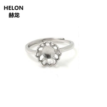 Женское Обручальное кольцо из стерлингового серебра 925 пробы, 7-8 мм, жемчужное круглое кольцо с полукреплением, опт, белый золотой цвет 2024 - купить недорого