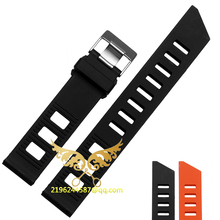 Ремешок резиновый для мужских наручных часов, черный оранжевый браслет для часов, 20 мм, 2016 2024 - купить недорого
