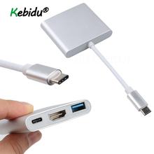 Adaptador tipo C a HDMI, convertidor compatible con USB 3,0, concentrador de carga para Mac Air Pro, Huawei Mate10, Samsung S8 Plus 2024 - compra barato