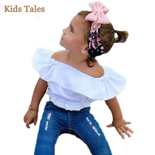 PR-079 Summer Children Sets for Girls Outwear Tops+Denim Pants 2pcs.Casual Suits for Teenage Girls Kids Clothing Set for sale 2024 - buy cheap
