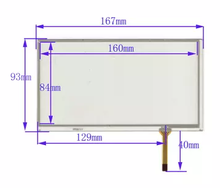 TM070RDH01 new 7 inch 167MM*93MM GPS car DVD handwritten resistance touch screen 2024 - buy cheap