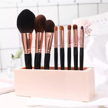 Silicone Makeup Brush Organizer Lipstick Cosmetic Storage Box Holder Make Up Tool home office storage desk organiser 2024 - buy cheap