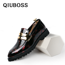 Brand Patent Leather Men Shoes Fashion Pointed Dress Shoes Handmade Men Loafers Men's Footwear 2024 - buy cheap