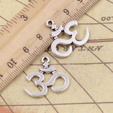 15 piezas de dijes Yoga Om 23x21mm colgantes tibetanos Fabricación de joyas antiguas DIY artesanía hecha a mano para collar de pulsera 2024 - compra barato
