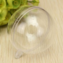 10pcs 5cm DIY Romantic Design Christmas Decoration Ball Transparent Can Open Plastic Cristmas Clear Bauble Ornament Gift Present 2024 - buy cheap