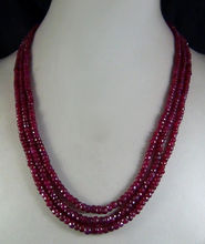 shupping  2x4mm NATURAL FACETED BEADS NECKLACE 3 STRAND 2024 - buy cheap